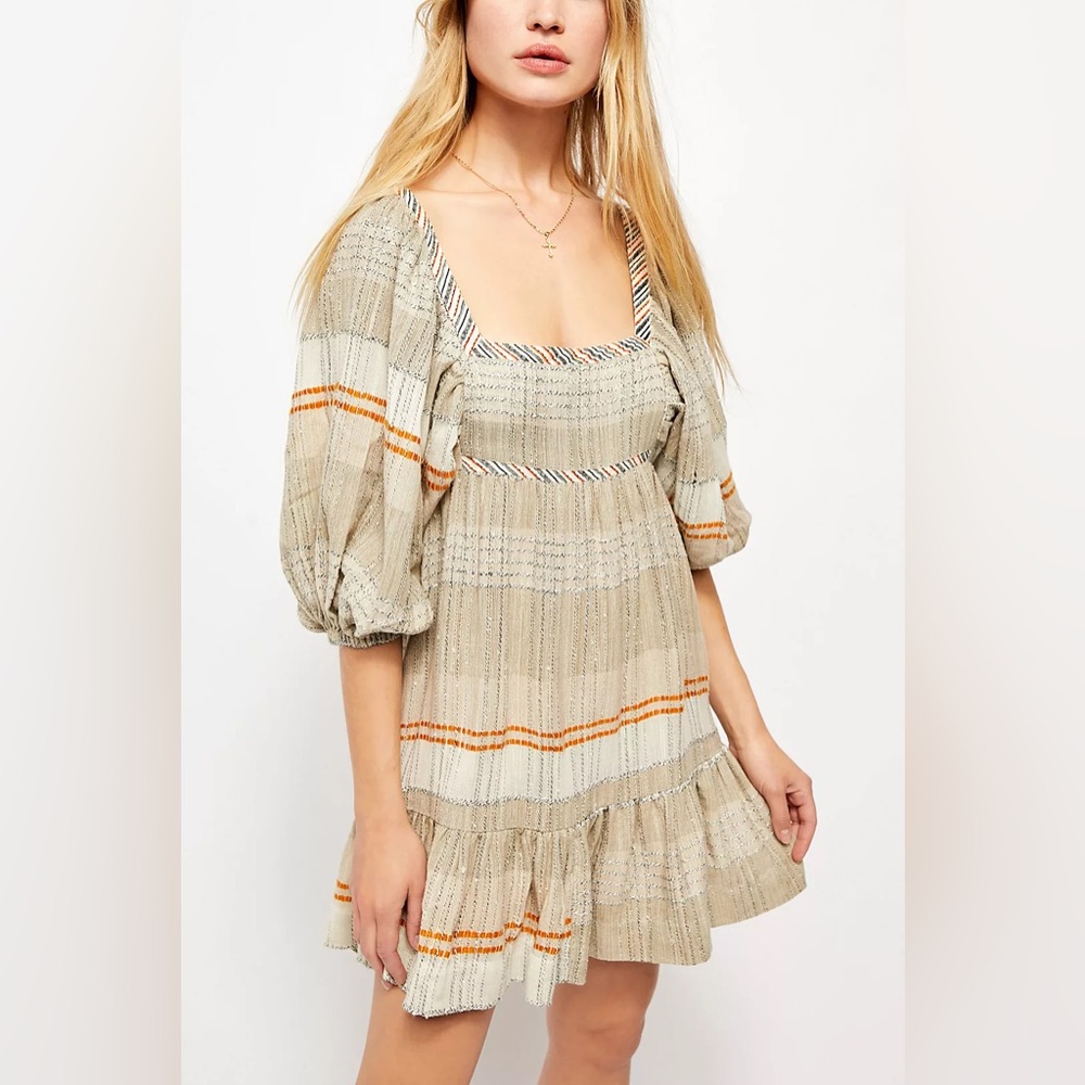 Free People All Lined Up Mini Dress - Picture 2 of 11